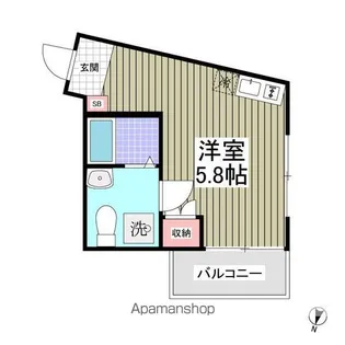 東京都中野区南台1丁目【アパート】の間取り