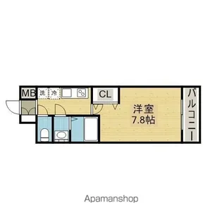 セオリー大阪EAST DOOR【8階】の間取り