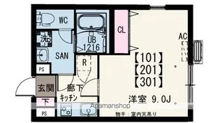 イクシオ南太田【2階】の間取り
