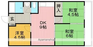 ハイツ上野台A棟【3階】の間取り