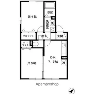 サンガイア A棟【1階】の間取り