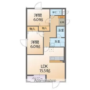 パレスフォルム【3階】の間取り