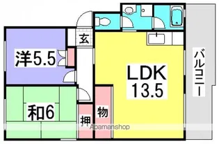 第2ビューハイツ【2階】の間取り