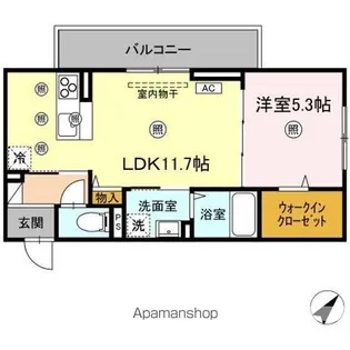 AMレジデンス出雲【3階】の間取り