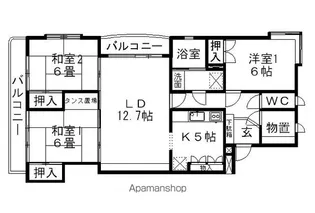 レジデンス北深志【301号室】の間取り