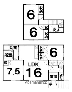北海道帯広市西十五条南2丁目【一戸建】の間取り