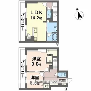 シャーメゾン ラ テラ【2階】の間取り
