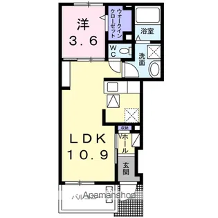 エレガンテ倉敷【1階】の間取り