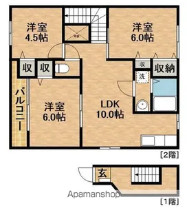 フローレンスⅡ【2階】の間取り