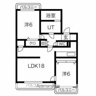 カメリア白山【3階】の間取り