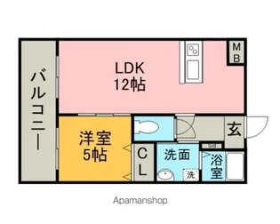 グリーンキャッスル【203号室】の間取り