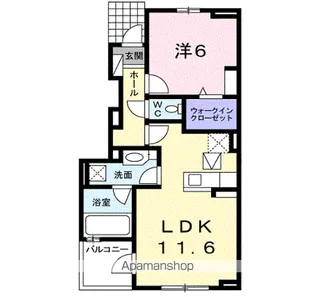 麗(うらら)【1階】の間取り