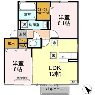 クラシオン B【1階】の間取り