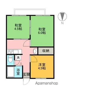 シティハイムパラダイス【2階】の間取り