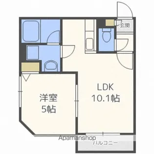 オルセー厚別中央VI【1階】の間取り