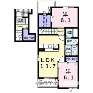 グラース メゾン【2階】の間取り