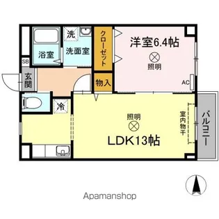 エスポワール大安寺【3階】の間取り