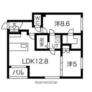 カーサフェリーチェ新札幌【1階】の間取り