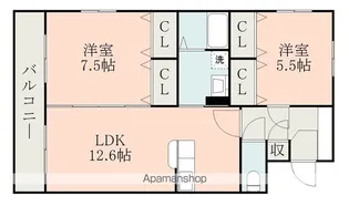 ソリテール麻生田【2階】の間取り
