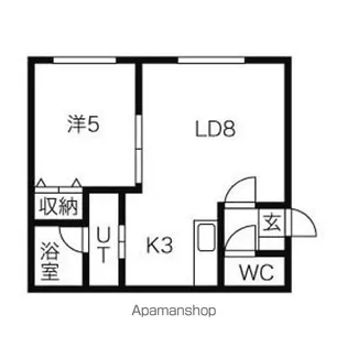 シャレー参番館【105号室】の間取り
