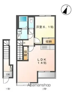 サンプレス・ラビアンKN【202号室】の間取り