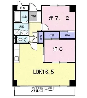 エトワール生駒【1階】の間取り