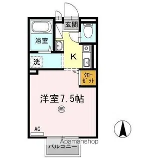ウエストパレス B棟【2階】の間取り