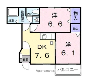 M・ラフィネ・ロジュマンB【1階】の間取り
