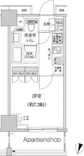 パークハビオ渋谷本町レジデンス【2階】の間取り