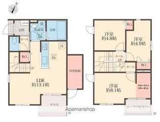 埼玉県さいたま市緑区美園5丁目【タウンハウス】の間取り