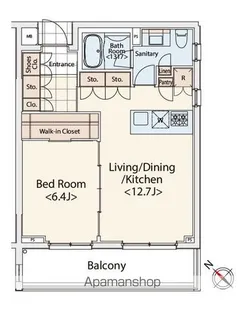 カスタリア初台Ⅱ【4階】の間取り