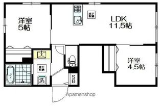 アズール南台【1階】の間取り