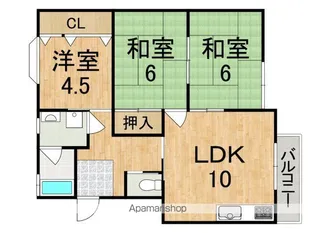 竜田マンション【2階】の間取り