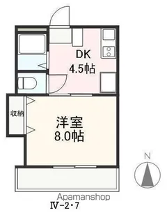 クレイドル安田Ⅲ・Ⅳ【Ⅳ-2号室】の間取り