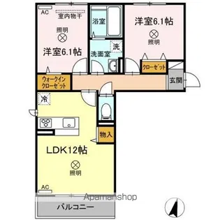 ディア・ベルジュⅠ【2階】の間取り