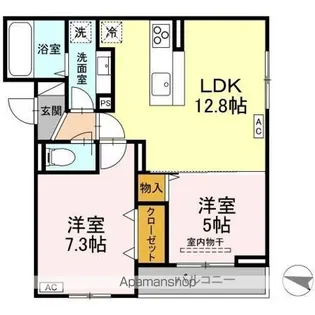 メラヴィリア西町【1階】の間取り