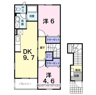 プリマヴェーラC【2階】の間取り
