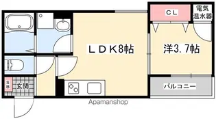 BADGE KIDA【1階】の間取り