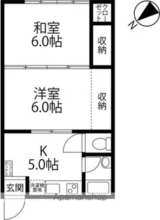 コーポラス丸栄【3号室】の間取り