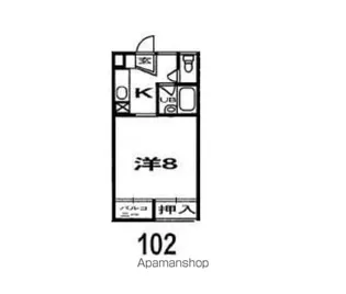 アイビーハウスB【1階】の間取り