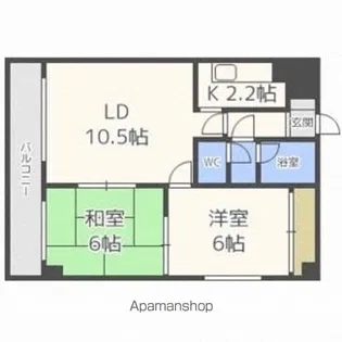 サンシャイン北郷【501号室】の間取り