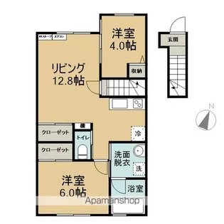 KOKOROM NAKATSUKUDA A棟【A205号室】の間取り