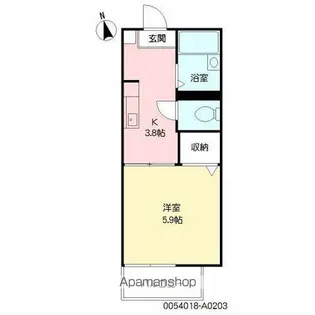 ディアスE&N【203号室】の間取り