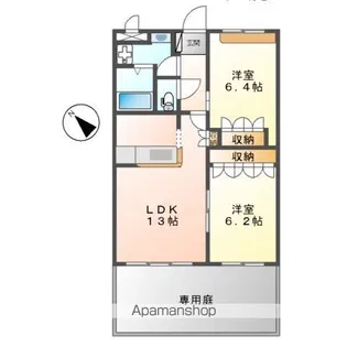 FOREST VILLA【1階】の間取り