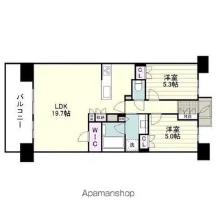 MJR鹿児島中央駅前ザ・ガーデン【1107号室】の間取り