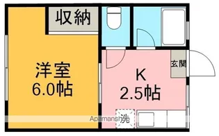 内田ハイツA棟【1階】の間取り