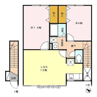 セジュール K【2階】の間取り