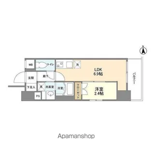 リアンシエルブルー田端【2階】の間取り