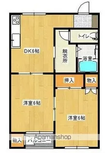 ガゼボ【202号室】の間取り