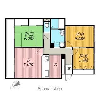 ペルル稲毛【3階】の間取り
